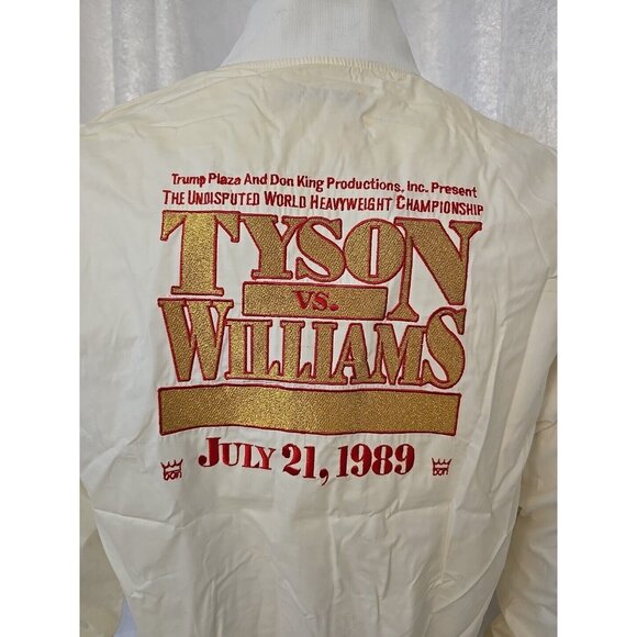 1989 MIKE TYSON CARL WILLIAMS TRUMP PLAZA Don KING ZIP JACKET BOXING Match USA L - Picture 6 of 13